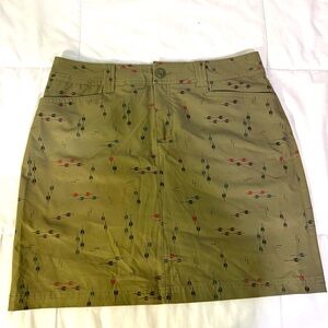 EDDIE BAUER Adventurer Olive green Skort 4 Gorpcore Outdoors Hiking normcore y2k